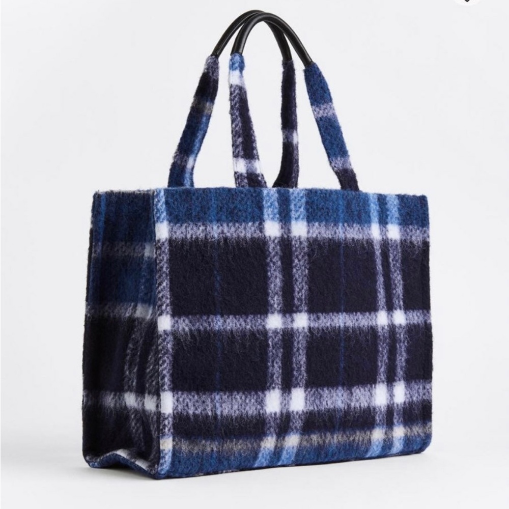H&M Flannel Tote Bag NWT